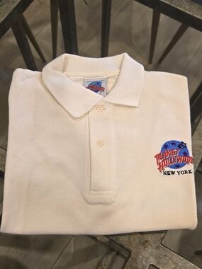 Brand New Planet Hollywood New York White Polo Shirt